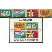 DEP4  Gambia 442/45 + HB 6   MNH