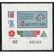 DEP4 Mexico A- 309 1970 Exposición Filatélico Deportivo MNH