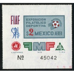 DEP4 Mexico A- 309 1970 Exposición Filatélico Deportivo MNH DEP4 Mexico A- 309 1970 Exposición Filatélico Deportivo MNH