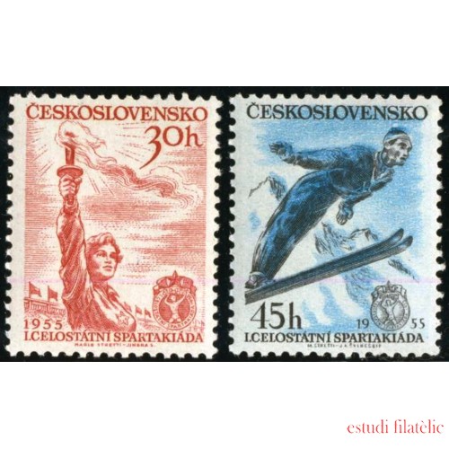 DEP4  Checoslovaquía  Czechoslovakia Nº 790/91  1955   MNH