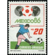 DEP4  Uruguay 1181 1986 Mexico 86 Copa del mundo de Fútbol MNH