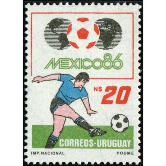 DEP4 Uruguay 1181 1986 Mexico 86 Copa del mundo de Fútbol MNH DEP4 Uruguay 1181 1986 Mexico 86 Copa del mundo de Fútbol MNH