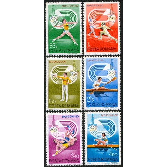 DEP4 Rumanía Romania Nº 3289/94 1980 MNH DEP4 Rumanía Romania Nº 3289/94 1980 MNH