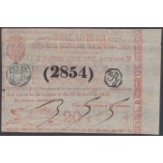 Cuba Lotería De La Isla 22 de Abril de 1873 Sorteo nº 902 ( 2854 )