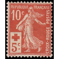 France Francia 147 Cruz Roja Red Cross Semeuse 1914 MNH France Francia 147 Cruz Roja Red Cross Semeuse 1914 MNH