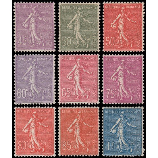 France Francia 197/05 1924-32 Semeuse MNH France Francia 197/05 1924-32 Semeuse MNH