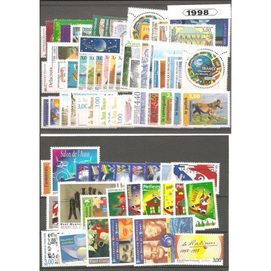 France Francia 1998 Año Completo MNH France Francia 1998 Año Completo MNH