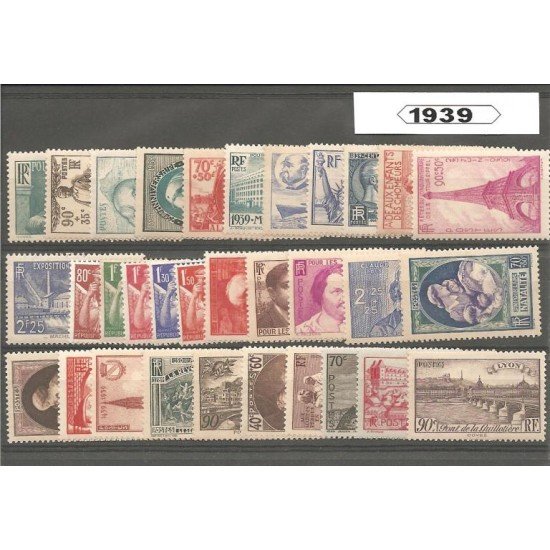 Francia France 1939 Año Completo MNH Francia France 1939 Año Completo MNH