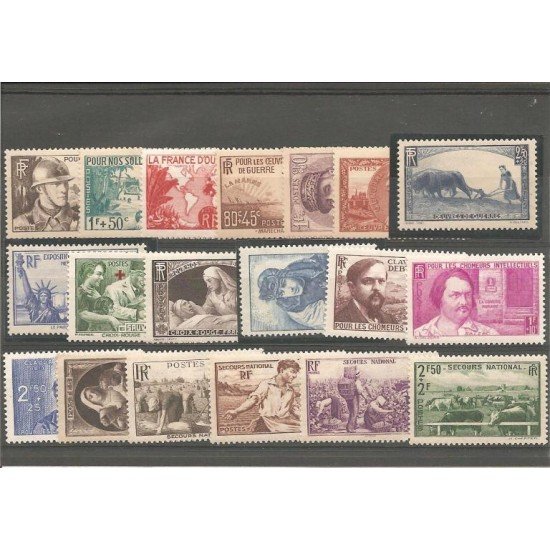 Francia France 1940 Año Completo MNH Francia France 1940 Año Completo MNH