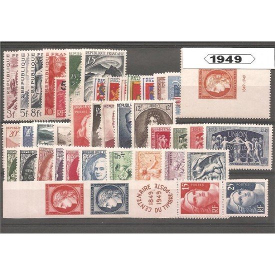 Francia France 1949 Año Completo MNH Francia France 1949 Año Completo MNH