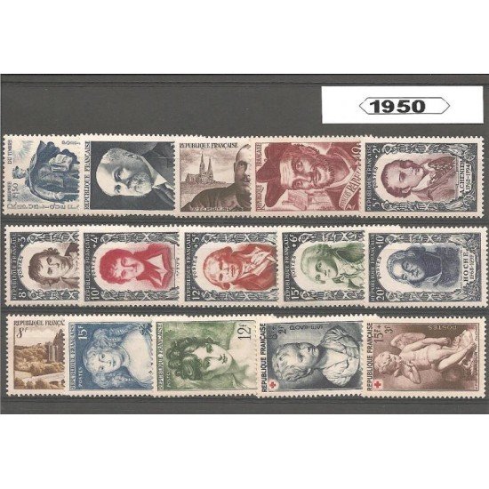 Francia France 1950 Año Completo MNH