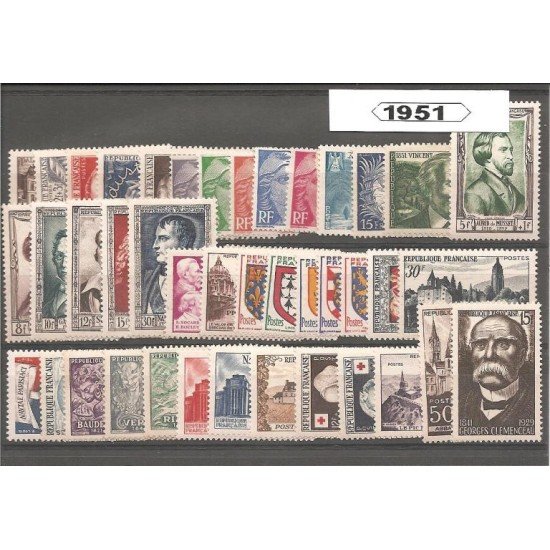 Francia France 1951 Año Completo MNH Francia France 1951 Año Completo MNH