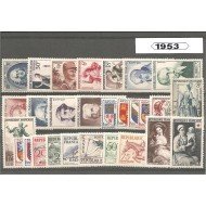 Francia France 1953 Año Completo MNH