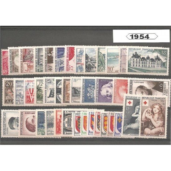 Francia France 1954 Año Completo MNH Francia France 1954 Año Completo MNH