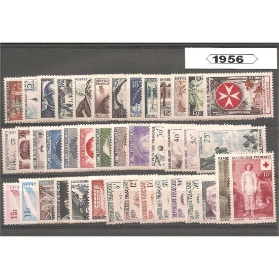 Francia France 1956 Año Completo MNH