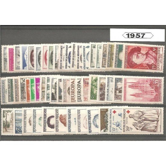Francia France 1957 Año Completo MNH
