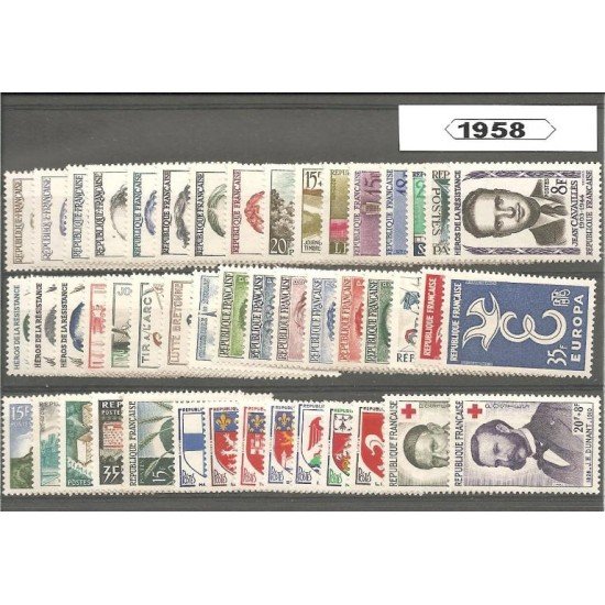 Francia France 1958 Año Completo MNH Francia France 1958 Año Completo MNH