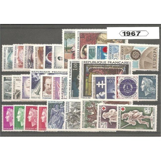 Francia France 1967 Año Completo MNH Francia France 1967 Año Completo MNH