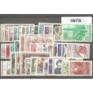 Francia France 1970 Año Completo MNH