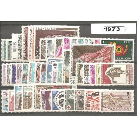 Francia France 1973 Año Completo MNH