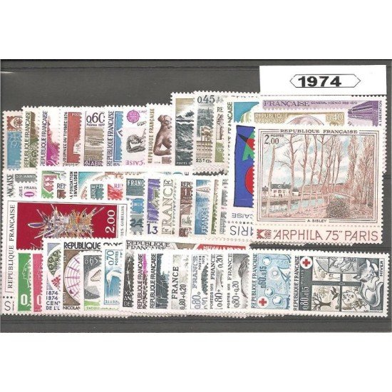 Francia France 1974 Año Completo MNH Francia France 1974 Año Completo MNH