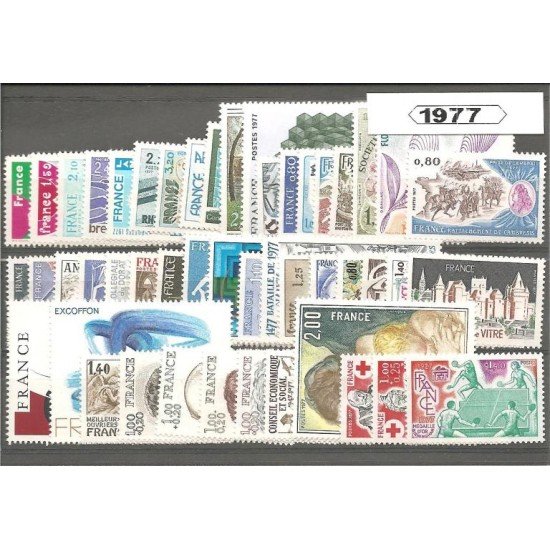 Francia France 1977 Año Completo MNH