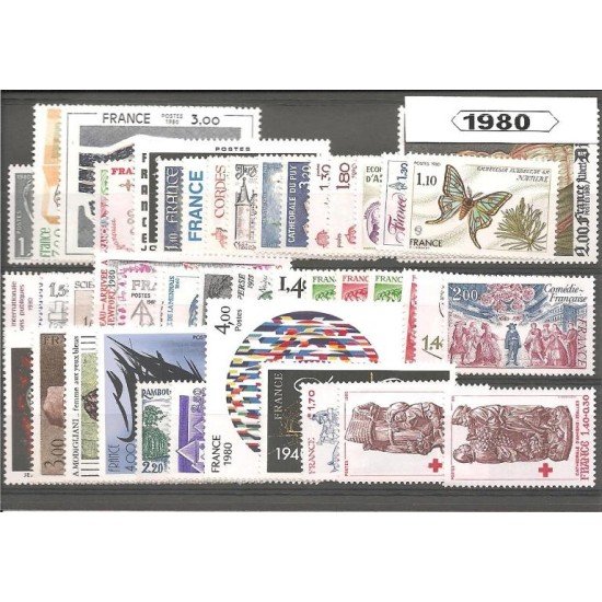 Francia France 1980 Año Completo MNH