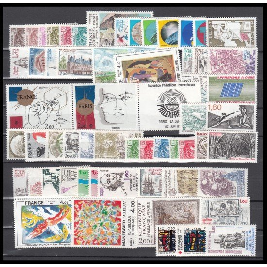 Francia France 1981 Año Completo MNH Francia France 1981 Año Completo MNH