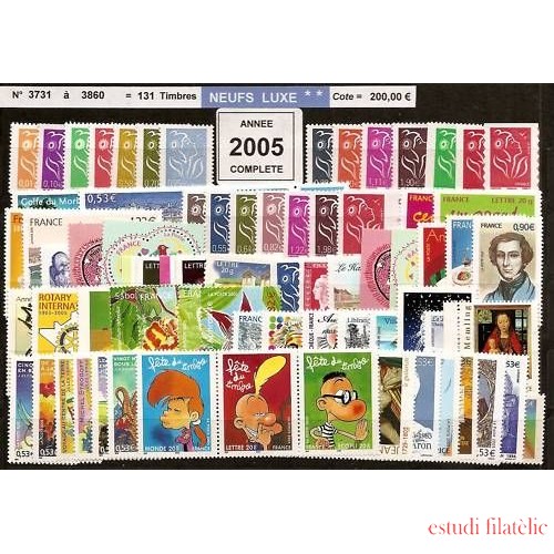 Francia France 2005 Año Completo MNH