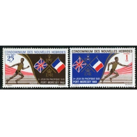 DEP3 Nuevas Hébridas 282/83 1969 MNH DEP3 Nuevas Hébridas 282/83 1969 MNH