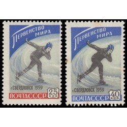 DEP4 Rusia 2145/46 1959 Campeonatos del mundo de patinaje sobre hielo, femenino, en Sverdlovsk MNH DEP4 Rusia 2145/46 1959 Campeonatos del mundo de patinaje sobre hielo, femenino, en Sverdlovsk MNH