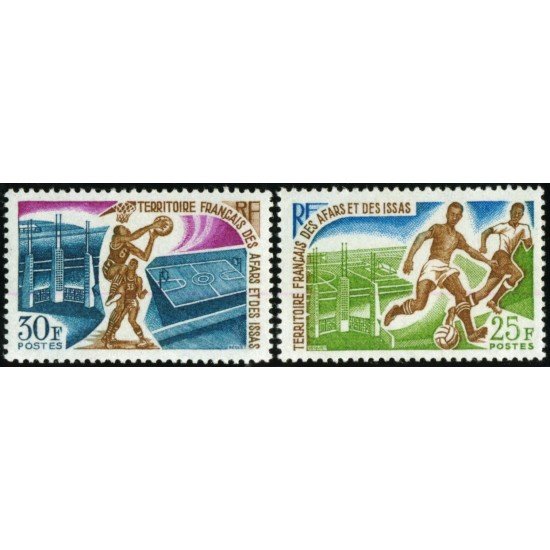 DEP4 Afars y Issas 334/35 fútbol MNH DEP4 Afars y Issas 334/35 fútbol MNH