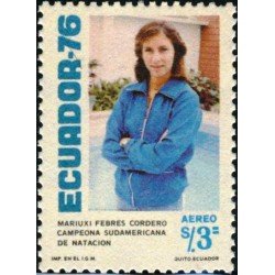 Ecuador A- 629 1976 Campeona Natación Mariuxi Febres MNH Ecuador A- 629 1976 Campeona Natación Mariuxi Febres MNH