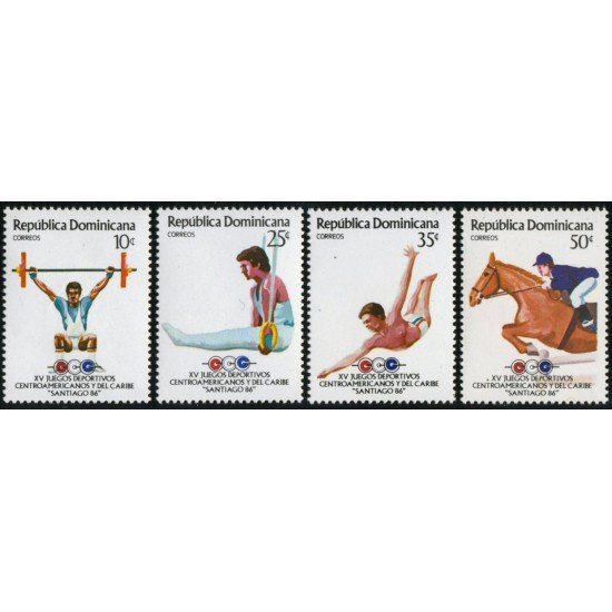 DEP5 Rep. Dominicana 994/97 1986 XV Juegos Centroamericanos y del Caribe MNH DEP5 Rep. Dominicana 994/97 1986 XV Juegos Centroamericanos y del Caribe MNH