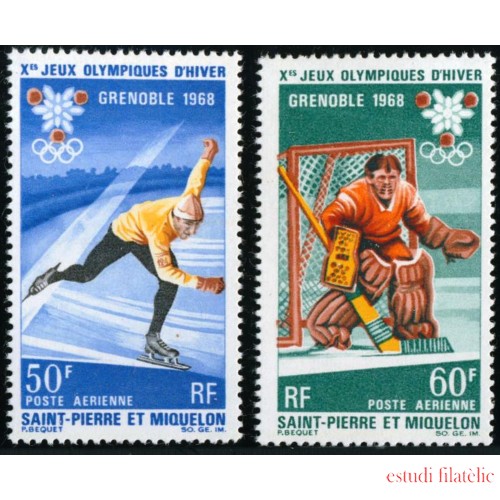 DEP5  San Pedro y Miguelón  St. Pierre et Miquelon Nº A 40/41  1968 MNH