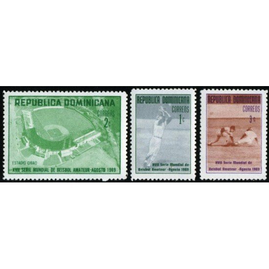 DEP5 Rep. Dominicana 675/77 1970 Deportes Campeones del Mundo de Béisbol Amateur MNH DEP5 Rep. Dominicana 675/77 1970 Deportes Campeones del Mundo de Béisbol Amateur MNH