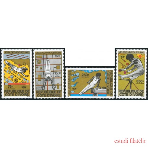 DEP5 Costa de Marfil  Ivory Coast  Nº A 71/74  1980   MNH