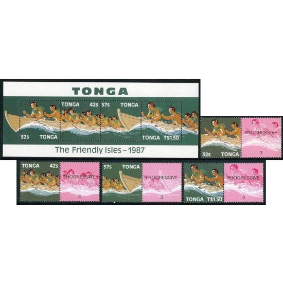 DEP5 Tonga 668/71 + HB 9 1987 MNH DEP5 Tonga 668/71 + HB 9 1987 MNH