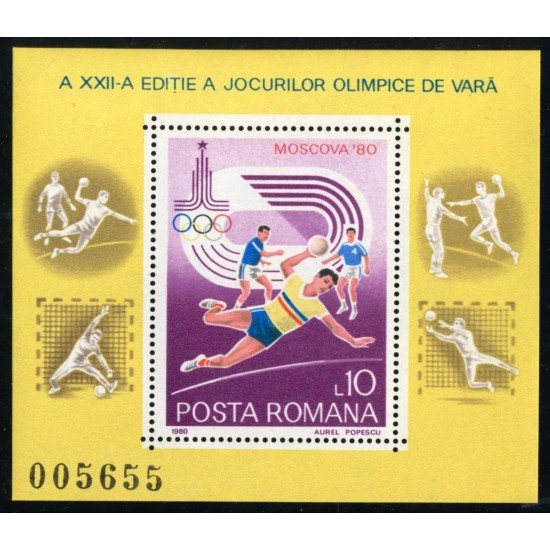 DEP5 Rumanía Romania HB 144 1980 MNH DEP5 Rumanía Romania HB 144 1980 MNH