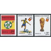 Ecuador A-734/36 1981 España 82 Copa Mundial Fútbol Football  MNH