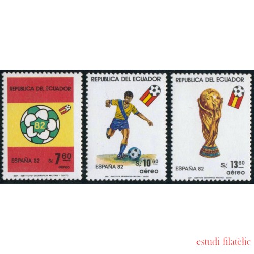 Ecuador A-734/36 1981 España 82 Copa Mundial Fútbol Football  MNH