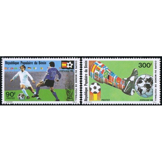 DEP5 Benín Nº 539/40 deportes fútbol MNH DEP5 Benín Nº 539/40 deportes fútbol MNH