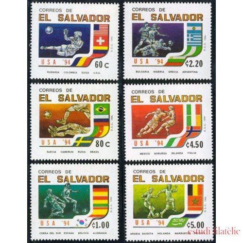  El Salvador 1203/08 1994 Campeonato Mundial de fútbol en EUA MNH