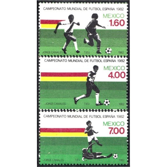 México 975/77 1982 Campeonato Mundial de Fútbol España MNH México 975/77 1982 Campeonato Mundial de Fútbol España MNH