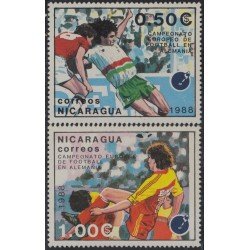 Nicaragua 1501/02 1988 Campeonato de Fútbol de Europa Alemania MNH Nicaragua 1501/02 1988 Campeonato de Fútbol de Europa Alemania MNH