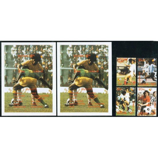 DEP5 Bhutan Nº 558/61 + HB 82/83 deportes fútbol MNH DEP5 Bhutan Nº 558/61 + HB 82/83 deportes fútbol MNH