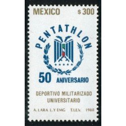 México 1250A 1988 Pentathlon 50 Aniversario deportivo militarizado universitario MNH México 1250A 1988 Pentathlon 50 Aniversario deportivo militarizado universitario MNH