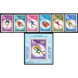 DEP6 Rumanía Romania Nº 3241/46 + HB 140 1980 MNH DEP6 Rumanía Romania Nº 3241/46 + HB 140 1980 MNH
