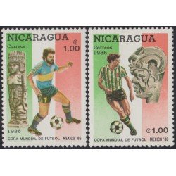 Nicaragua 1402/03 1986 Copa del mundo de Fútbol México 86 MNH Nicaragua 1402/03 1986 Copa del mundo de Fútbol México 86 MNH
