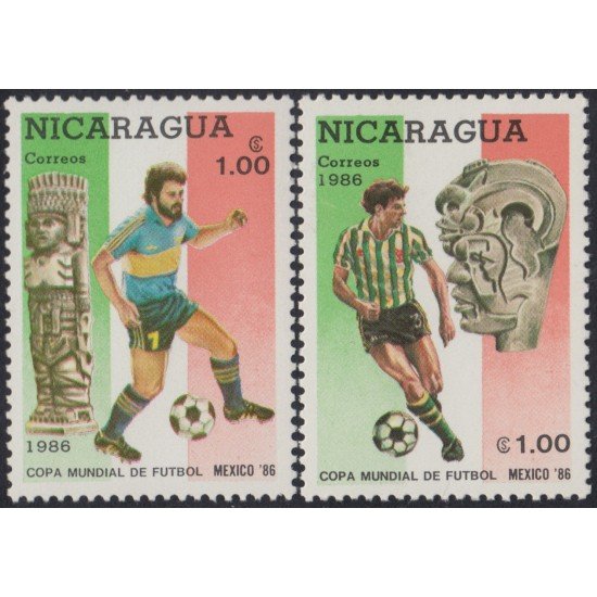 Nicaragua 1402/03 1986 Copa del mundo de Fútbol  México 86 MNH